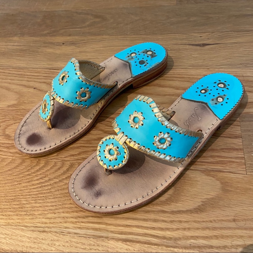 Jack Rogers turquoise sandals